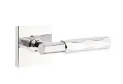 Emtek Select Privacy, Square Rosette, T-Bar Stem, Tribeca Handle US26 RH