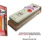 Original KING 1000/6000 Grit Sharpening Stone Whetstone Water Stone + Knife Clip