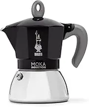 Bialetti Mokka Induction Coffee Machine, 4 Cup Capacity, Black