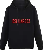 Men's Hoody Dsq2 Red Dsq Casual Basic Hoodies Pullover Cotton Blend Sweatshirts High quality smooth lines M