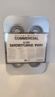 Sealed Commercial Chicago Metallic 6-Cup Shortcake Muffin Pan-Exclusive-Baking