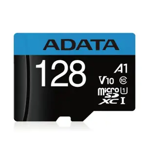 【ADATA 威剛】128G Premier microSDXC/SDHC UHS-I Class10 A1 V10(原廠終生有限保固)