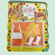 Vintage Doll Items - Miniature White Boots & Bag