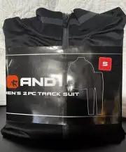 NEW ‘AND 1’ Men's 2PC Track Suit Size S Black New In Package