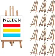MEEDEN 20" Tall Tabletop Easel - Medium Tabletop Display Wood Easel, for Kids Artist Adults Students Classroom/Parties Painting Display, Standing Easel, Pack of 12
