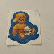 Vintage Scratch N Sniff Root Beer Bear Sticker G5