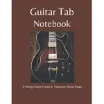 GUITAR TAB NOTEBOOK: 6 STRING GUITAR BLANK TABLATURE & DOUBLE ROW OF CHORD DIAGRAMS: (LYRICS NOTEBOOK - MUSIC COMPOSITION NOTEBOOK - 100 PA