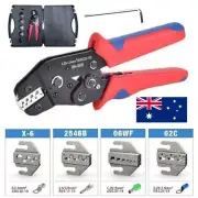 8PCS Ratchet Crimper Plier Crimping Tool Cable Wire Electrical Terminals Kit Set