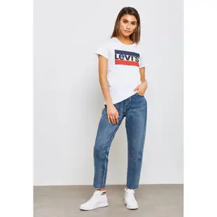 Levi's T恤 短袖 純棉 女裝 LOGO款 T恤 短袖 短T-Shirt 圓領上衣 L29526 白色(現貨)