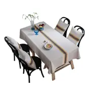 Catzon Square Wrinkle-Free Dustproof Cotton Linen Tablecloth for Kitchen-Yellow