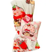 Strawberry shortcake adorable bundle 60 by 70 soft throw pillow and 1 set of 5