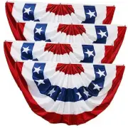 American Flag Bunting for Outside,4th of July Flags 1.5x3.0 feet, 4 pack