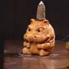 Cute Hippo Backflow Incense Holder Green Sandalwood Incense Holder Interior
