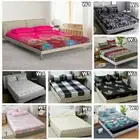 Floral Elastic Fitted Sheet Mattress Protector Queen King Size Bed Pillow Cases