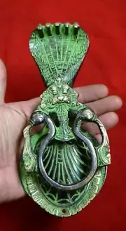 Lord Krishna Snake Face Shape Door Knocker Handmade Brass Door Gate Bell RD13