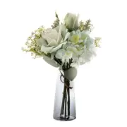Artificial Pale Green Rose Pomander Bouquet Arrangement