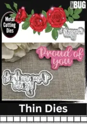 CRAFTBUG DIES CUT EMBOSS & STENCIL THIN DIES ~PROUD OF YOU E322-B14