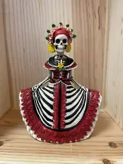 DOD Black And White Stripped Red Dress 3.5" x 5"