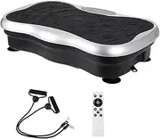 200kg/441lb Slim Fitness Vibrating Platform Exercise Machine, Remote Control for Body Shapers with Resistance Bands