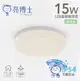 【好商量】LED 15W 吸頂燈 浴室燈 臥室燈 廁所燈 蛋糕型 陽台燈 防水IP54 1-2坪專用 (7.1折)