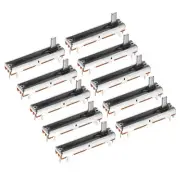 10Pcs Straight Single Linear Slide Potentiometer B100K 45mm(L) 30mm Travel
