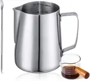 Espresso Steaming Pitcher with Spresso Shot Glass, Espresso Milk Frothing Pit...