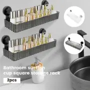2X Shower Caddy No Drill Shower Organizer with Suction Pads Plastic Shower Shelf