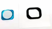 BLUE W/WHITE Chrome Trim 5S Style Replacement Home button for iPhone 5 5C ~ US