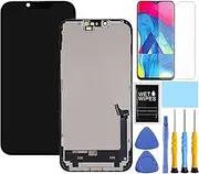 for iPhone 14 Screen Replacement for iPhone 14 Screen Replacement kit for iPhone 14 A2649 A2881 A2884 A2883 A2882 LCD Display digitizer Touch Screen Assembly with Repair Tools 6.1 inch Black