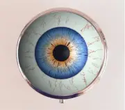 Creepy Eye Pill Box Case Pillbox Holder Trinket Spooky Weird Eyeball