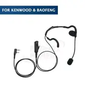 Behind-Head Single Muff Headset w/ PTT for Kenwood Baofeng Radio H777, UV-5R, TK
