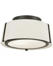Crystorama Fulton 2-Light Matte Black Ceiling Mount