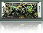 Phailozoo 50 Gallon Reptile Tank with Front Opening for Easy Maintenance, Snake & Lizard Enclosure with Leakproof Bottom & Top Screen Ventilation, 36x18x18