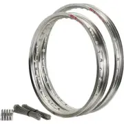 D.I.D Yamaha TTR230 05-25 21"/18" Silver STX Rim Set & Bulldog HD Spokes