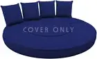 Outdoor Daybed Cushion Cover, 66" Replacement Round Bed Cushion Cover,Outdoor
