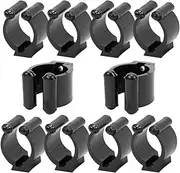 BESPORTBLE 10Pcs Wall Mount Pole Clip Holder for Fishing Rods and Billiard Cues Durable Plastic Clamp Locking Mechanism for Pool Table and Fishing Gear Storage
