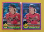 2025 Topps Heritage 1976 Pink Chrome Refractor + Purple Gunnar Henderson Orioles