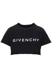 [GIVENCHY] GIVENCHY cropped logo t-shirt L Black