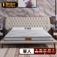 在飛比找momo購物網優惠-【Chester 契斯特】黑絲竹炭面布薄形獨立筒床墊-3尺(