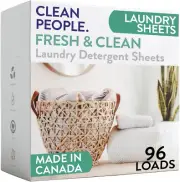 Ultra Concentrated Laundry Detergent Sheets - Fresh Scent, 96 Pack