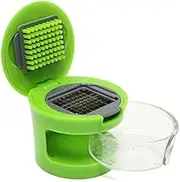 Garlic Mill, Stainless Steel Garlic Press Mincer with Storage Pot, Garlic Cutter, Garlic Ginger Press, Practical Kitchen Aid