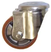 Lag STEM SWIVEL CASTOR 80mm 120kg Aluminium Hub, Ball & Roller Bearing,Bolt Hole