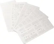 DRESSOOS 5pcs Nail Art Stamping Plates Printing Templates Stencils for Unique Nail Designs for Salons Home Use