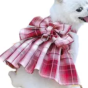 Sleek Small Dog Harness, Adjustable Dog Collar, Decorative Cute Pet Harness, Dog Harness with Bow Tie 124g for Small Pets, Dogs, Cats, Present, Wine Red, Light Blue, Navy Blue