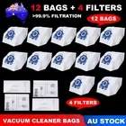 12x Vacuum Cleaner Bags S2 S5 S8 S5210 S5211 C2 C3 for Miele 3D GN FJM Hyclean