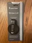 Hydro Flask Wide Mouth Straw Lid w/ 2 Straws Black BPA-Free Dishwasher Safe NEW1