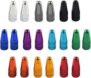 BESPORTBLE 20pcs Valve Cap Tire Valve Stem Cap Aluminum Alloy Bicycle Bike Tire Valve Caps Dust Covers French Style for MTB Road Bike Mountain Bike