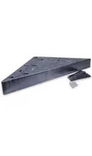 Goof Proof Shower Corner Shower Seat Built-In Slope and Levels Heavy-Duty Black