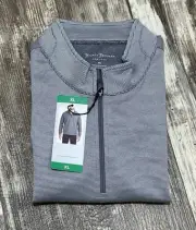 Hickey Freeman 1/4 Zip Pullover Moisture Wicking Performance Stretch Men XL NEW