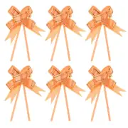 100Pcs 13" Pull Bows Ribbon Gift Wrapping String Decorative Bow Tie Orange